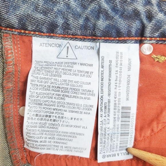 Y2K Era Summer Festival Indigo Ombre Animal Print Destressed Denim & Fray Short - Picture 6 of 9